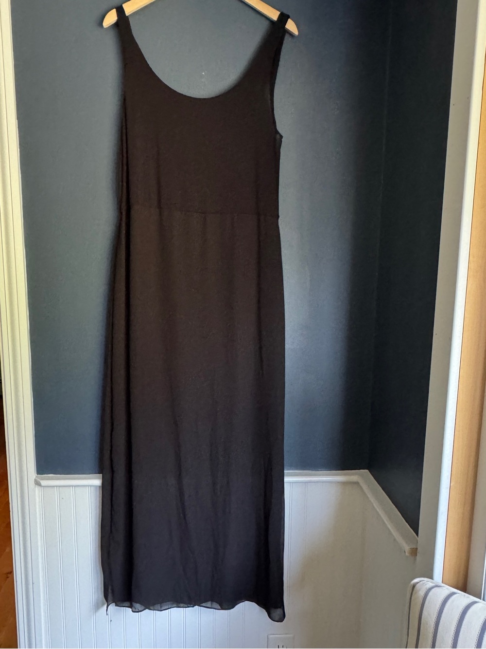 Vince Camuto Black Sleeveless Maxi Slip Dress